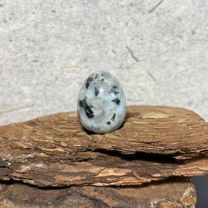 EG1-7 Mini Natural Stone Egg - Polished Meditation Fidget Stone for Stress Relief, Desk Decor, and Gifts