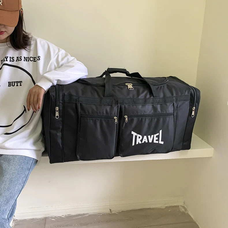 Foldable Travel Bag Y36A – Large Capacity Waterproof Business & Sports Duffel, Wear-Resistant Portable Handbag