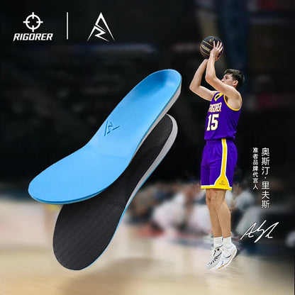 RIGORER Austin Reaves Basketball Insoles - 4-Layer Shock Absorbing Custom-Fit Shoe Inserts for Men & Women