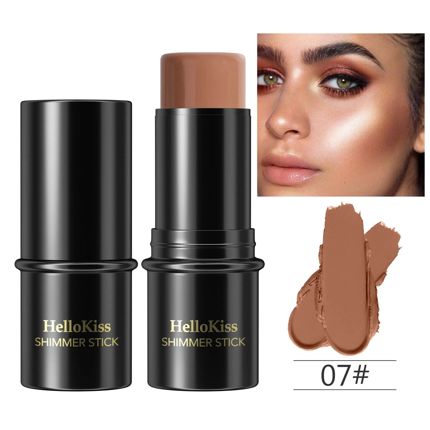 Highlighting & Bronzer Stick - Face Brightening Blusher, Rouge Concealer Pen, Long-Lasting Corrector & Nose Contouring Cosmetics