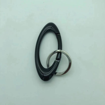 Twisted Metal Carabiner Keychain – Multifunctional Gothic Key Ring for Backpack & Waist Hanging Decor
