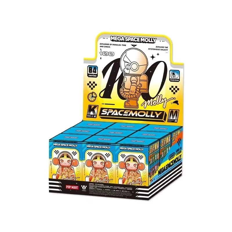 Popmart Mega Space Molly 100% Anniversary Series — 4th Gen Blind Box Collectible Action Figure Toy, Mystery Gift Model