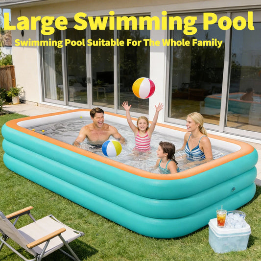 Heavy-Duty Inflatable Family Swimming Pool – Thickened Large Backyard & Lawn Pool for Outdoor Parties and Summer Fun
