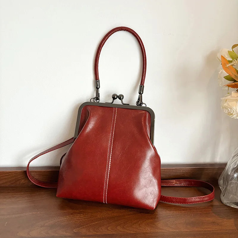 Vintage Brown Women’s Handbag – PU Leather Designer Shoulder & Crossbody Bag