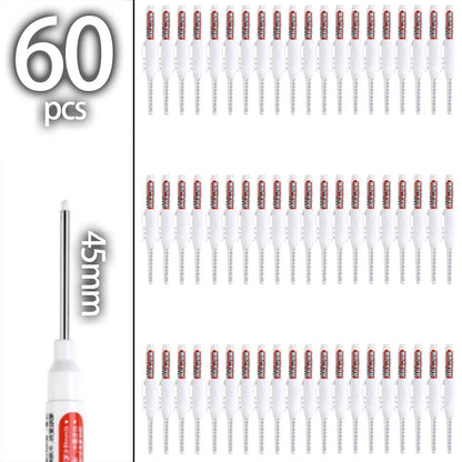 45mm Deep-Hole Carpenter Marker Pen - Long-Nib Woodworking Marking Pen for Measuring & Construction