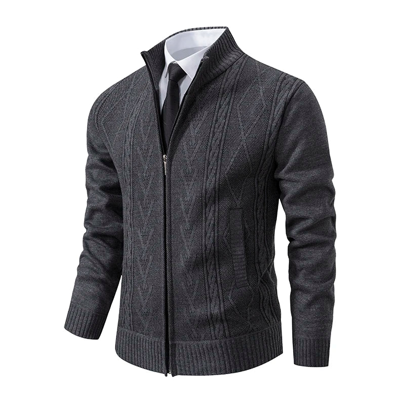2023 Autumn & Winter Cashmere Padded Sweater Coat - Warm Casual Men’s Knitted Jacket
