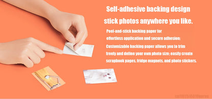 Original Xiaomi ZINK Pocket Printer Paper — 50 Self-Adhesive 3-Inch Sheets for Xiaomi Mini Photo Printer