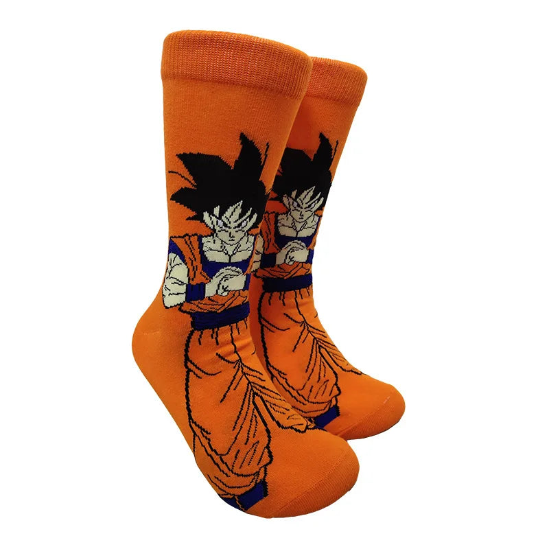 Men’s Anime Dragon Ball Socks - Harajuku Hip Hop Cosplay Fashion Funny Crew Socks