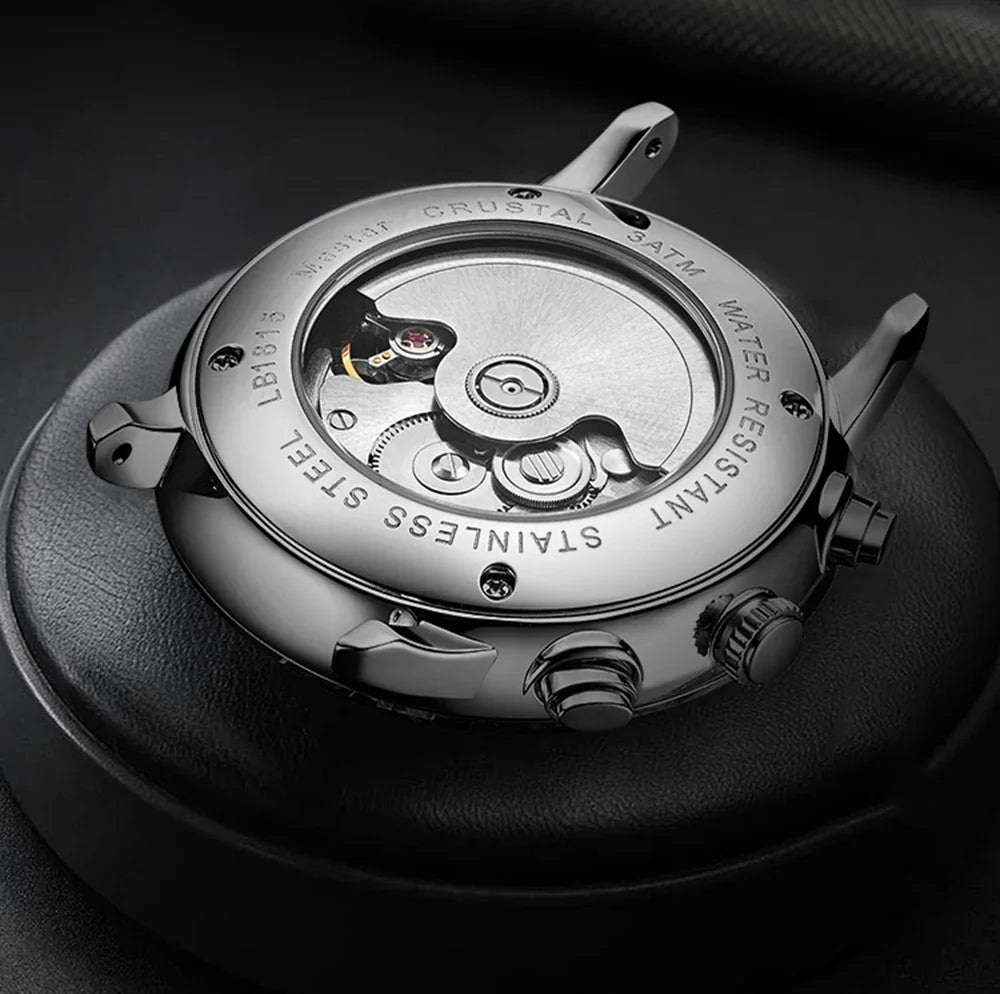Men’s Fashion Mechanical Watch — 2023 Business Automatic Stainless Steel Luminous Designer Wristwatch