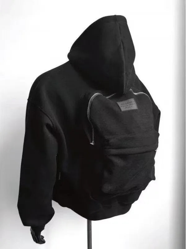 Autumn/Winter Y2K Hoodie – Oversized 3D Backpack Streetwear for Men