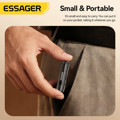 Essager 2-in-1 Type-C Mini Lighter - Portable USB-C Electric Lighter with Air Blowing Function for Outdoor Safety