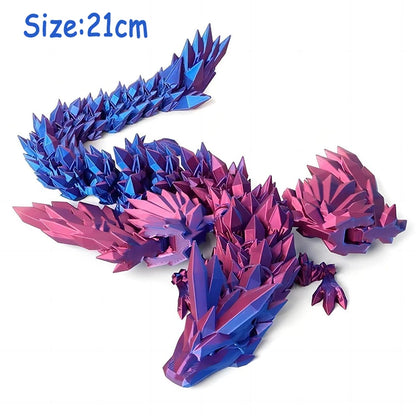 3D Printed Multi-Joint Dinosaur & Snake Fidget Toy – Movable Stress Relief Toy for Adults, Kids, Autism, and Desktop Decor