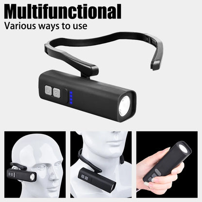 2025 Ear-Hanging LED Headlamp 1000 Lumens – Motion Sensor Hands-Free Light with 3 Modes for Camping, Running & Repair