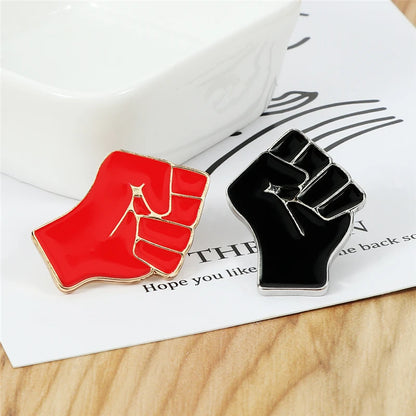 Raised Fist of Solidarity Enamel Pin – USSR Revolution Star Sickle & Hammer Brooch Badge for Bags, Jackets & Collectible Jewelry Gift