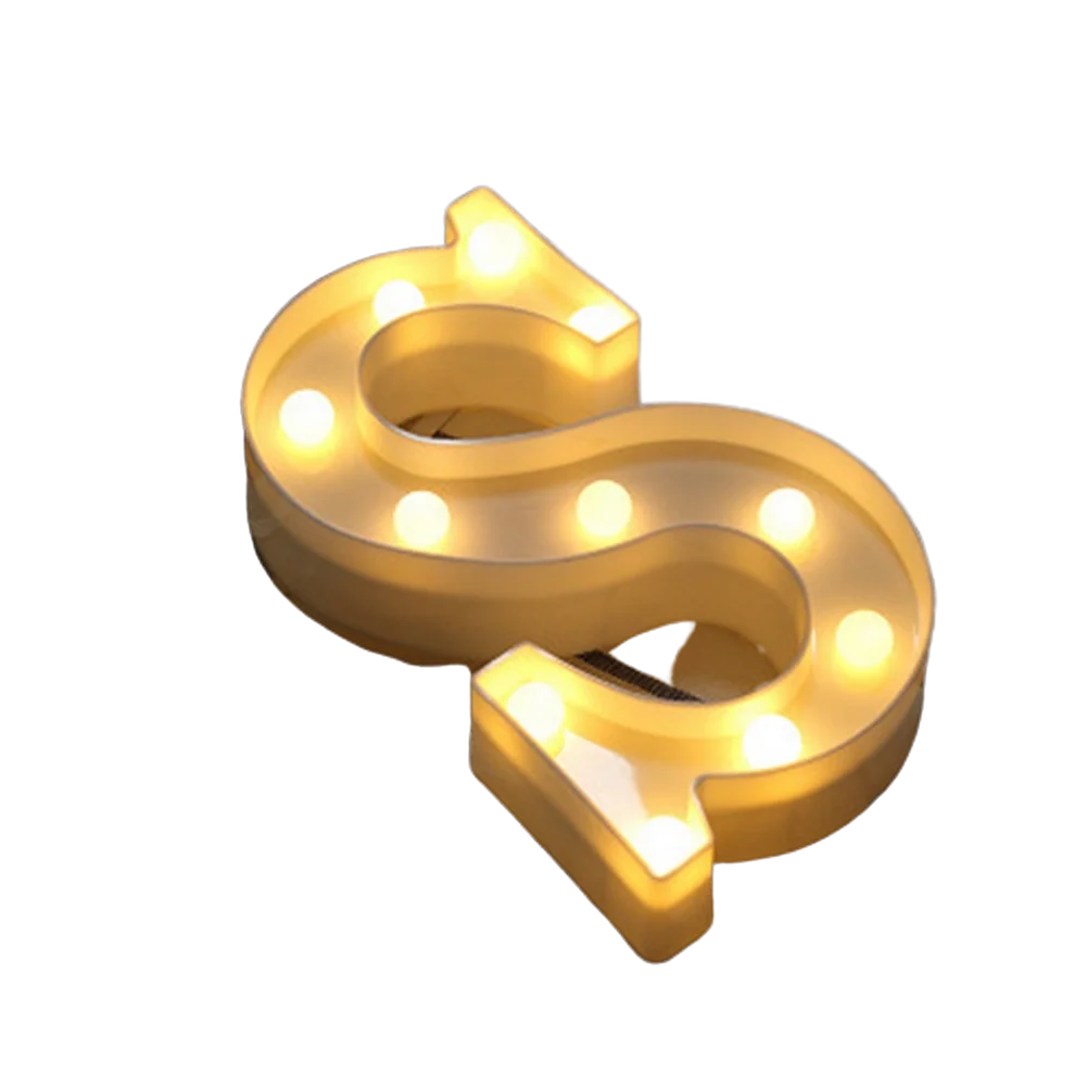 LED Number & Letter Night Light - Luminous A-Z Alphabet & 0-9 Lamp for Party and Wedding Decor