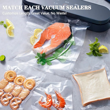 50pcs/Lot BPA-Free Food Vacuum Plastic Sealing Bags: Household Reusable Sealed Bags for Food Preservation - Vacuum Sealer Bag