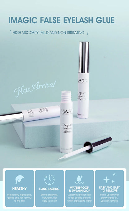 IMAGIC 5ml False Eyelash Extension Glue — Waterproof, Fast-Dry, Long-Lasting Transparent Eyelash Primer Tool with No Irritation