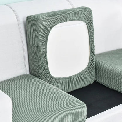 Polar Fleece Sofa Cushion Cover - Elastic Furniture Protector Slipcover for Living Room Sofa Chair Pet Kids Mat 10 Sizes