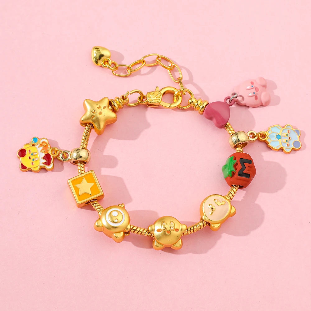 Kirby DIY Beaded Bracelet - Cute Cartoon Gaming Fashion Accessory, Cosplay Prop & Gift for Fans