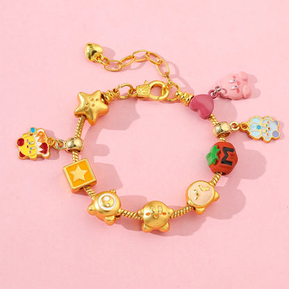 Kirby DIY Beaded Bracelet - Cute Cartoon Gaming Fashion Accessory, Cosplay Prop & Gift for Fans