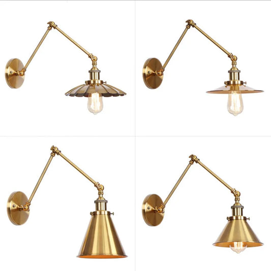 American Iron Art UFO Wall Lamp — Black Decorative Light for Bedroom, Bar & Restaurant