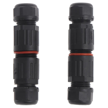 IP68 Waterproof Outdoor 2/3 Pin Electrical Plug Connector – Industrial Quick Screw Wire Cable Socket Straight Connection