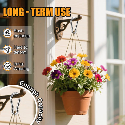 Stainless Steel Spring Snap Carabiner Hooks - 6/12/24Pcs M4 M5 M6 Quick Link Lock Rings for Outdoor & DIY Use