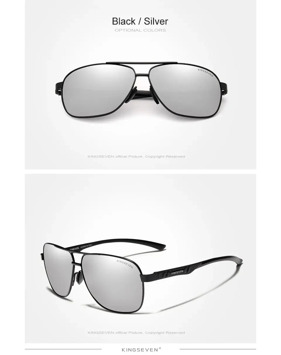 KINGSEVEN Polarized Pilot Sunglasses – UV400 HD Lens Aluminum Frame Photochromic Night Vision Eyewear for Men & Women