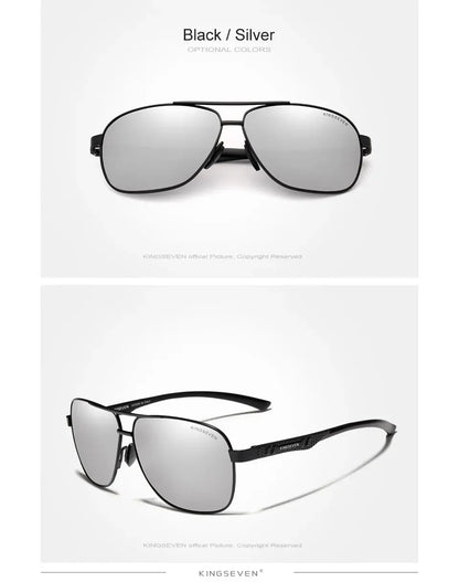 KINGSEVEN Polarized Pilot Sunglasses – UV400 HD Lens Aluminum Frame Photochromic Night Vision Eyewear for Men & Women