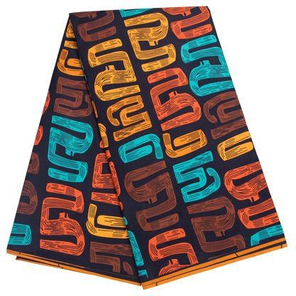 Ankara African Wax Print Fabric - Batik Pagne Polyester Material for DIY Sewing, Patchwork & Wedding Dress Craft