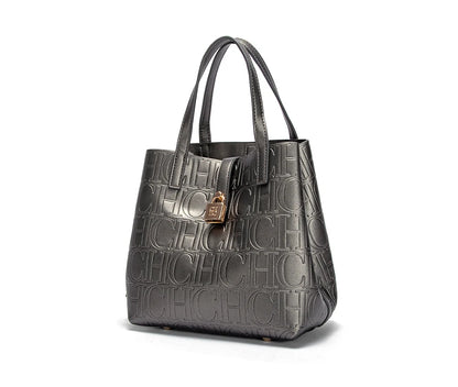 CHCH Women's Tote Bag - New Steel Embossed Handheld Bun Shopping Bag for Mothers