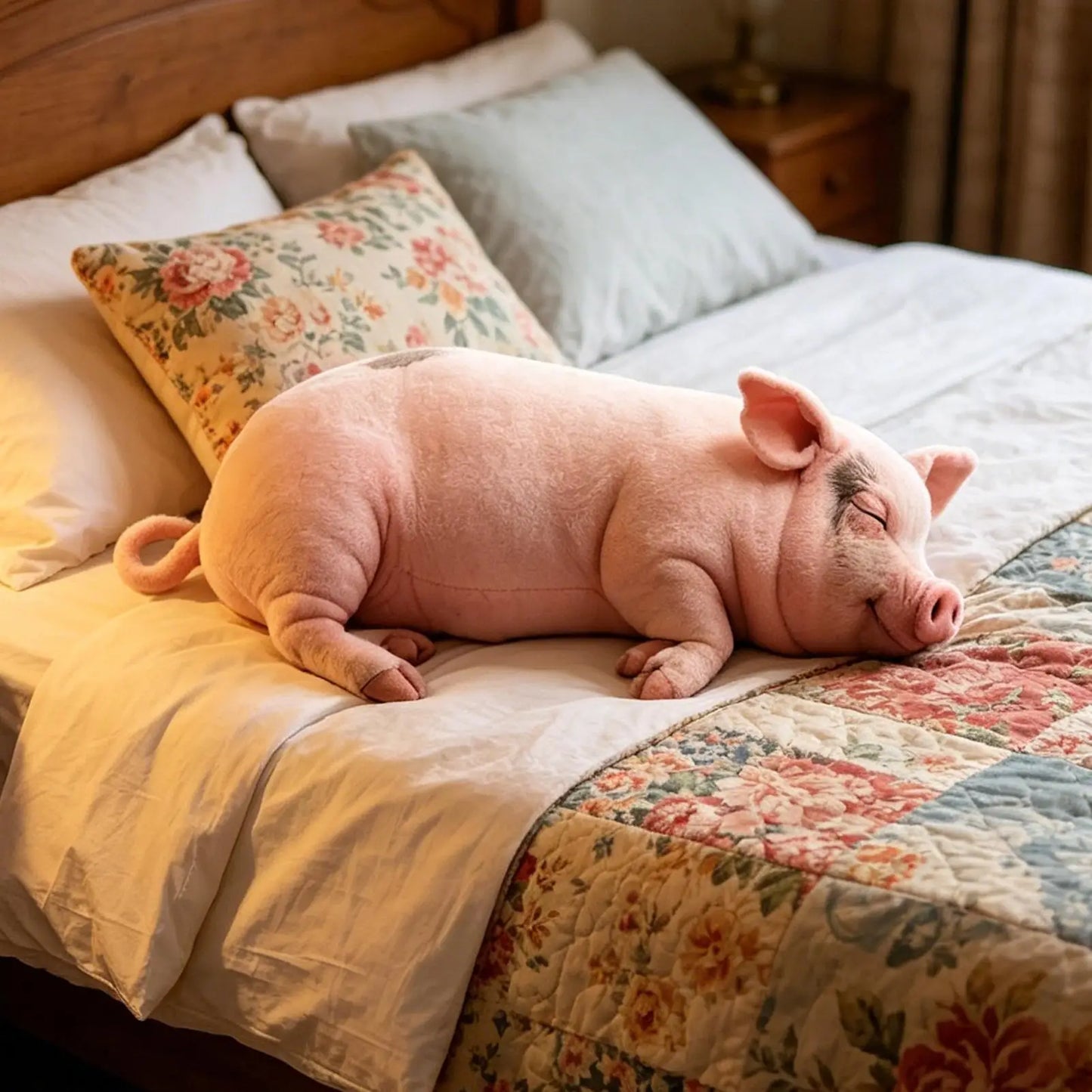 40cm Stuffed Pig Body Pillow - Soft Realistic Plush Animal Toy & Cuddly Home Decor Cushion