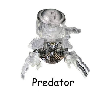 Super Heroes Model Figure Blocks – Invisible Predator vs Alien Jungle Killer Construction Toy for Children
