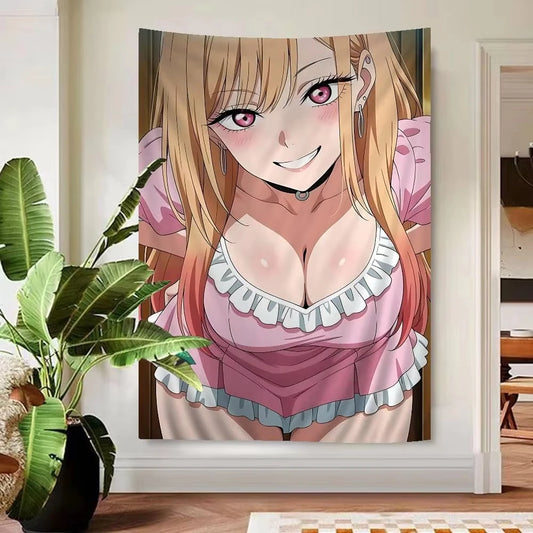 My Dress-Up Darling Anime Tapestry - Colorful Bohemian Hippie Wall Hanging for Bedroom Decor