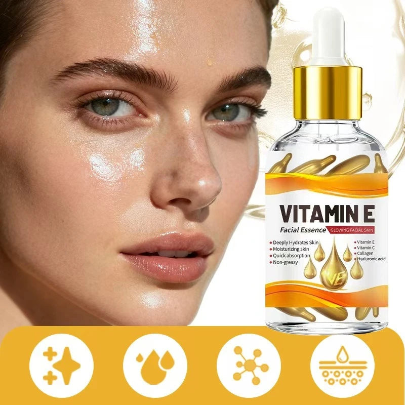 Vitamin C + E Capsule Serum with Squalane – Brightening Facial Serum for Radiant Skin with a Lightweight, Residue-Free Finish