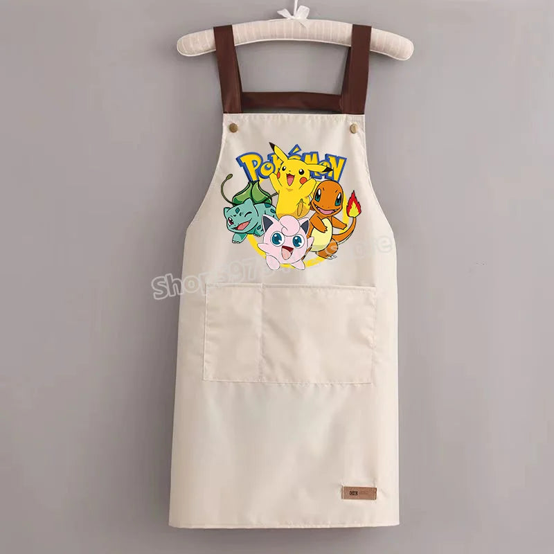 Pokémon Pikachu Waterproof & Oil-Resistant Apron — Durable Kitchen Cooking Workwear for Adults