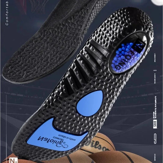Sports Shock Absorption Insoles - High Elastic Running Shoe Cushion Pads with Comfort, Rebound and Odor Control
