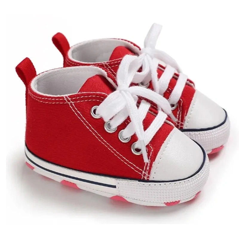 New Baby Shoes for Boys & Girls – Classic Canvas Casual Sneakers, Soft Sole Non-Slip Toddler Walkers D2486
