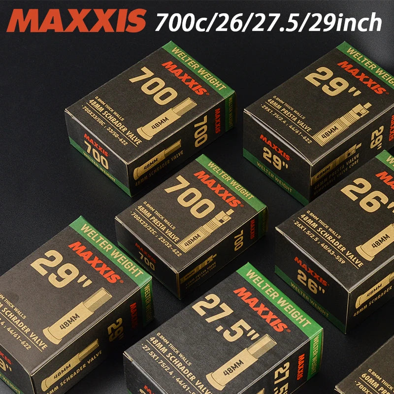 MAXXIS Bicycle Inner Tube - Presta & Schrader Valve for 20, 24, 26, 27.5, 29 Inch & 700C Bikes