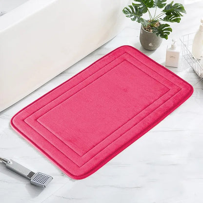 Non-Slip Bathroom Mat - Soft, Comfortable Absorbent Floor Carpet, Machine Washable & Quick-Dry Shower Room Doormat