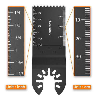 Universal Oscillating Saw Blades - 5-60PCS Multi Tool Cutting Blades with Scale for Wood, Dremel, Milwaukee & DIY Projects