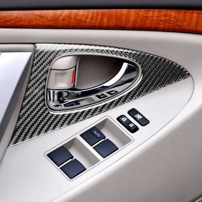 Toyota Camry 2007–2011 Carbon Fiber Interior Trim Set - Center Console, Gear Shift & Air Vent Decorative Covers