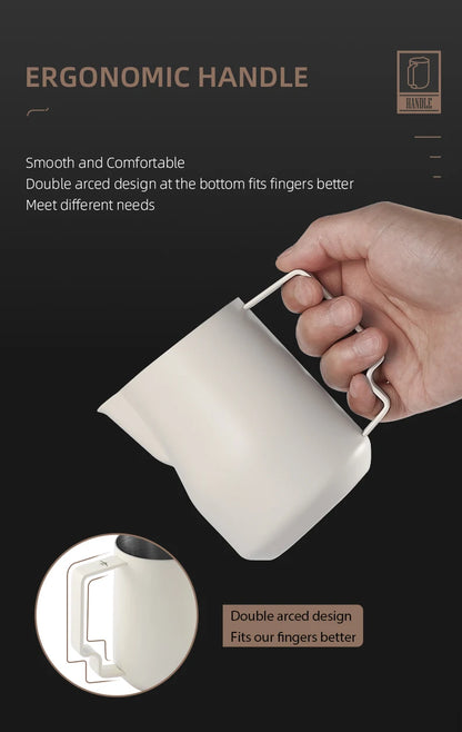 MHW-3BOMBER Turbo Milk Frothing Pitcher – 350ml/450ml Steaming Jug for Professional Foam, Home Barista & Kitchen Use