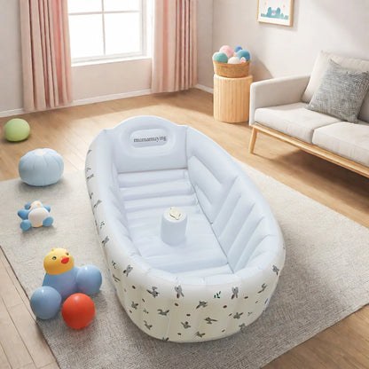 Animal Baby Inflatable Bathtub – Portable Outdoor Swimming Pool for Newborns & Kids