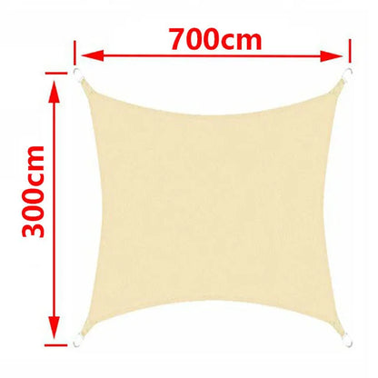 Outdoor Waterproof Sun Shade Sail – Rectangle Canvas Awning for Garden, Terrace, Pool & Car Sun-Shelter