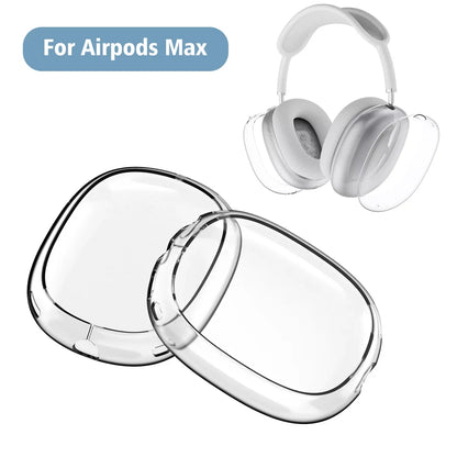 AirPods Max Transparent TPU Case - Soft Anti-Scratch Protective Headphone Cover