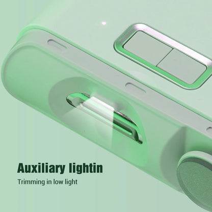 Electric Nail Clipper with LED Light - Automatic Nail Grinder and Polishing Trimmer for Baby and Adult Manicure Care Tools