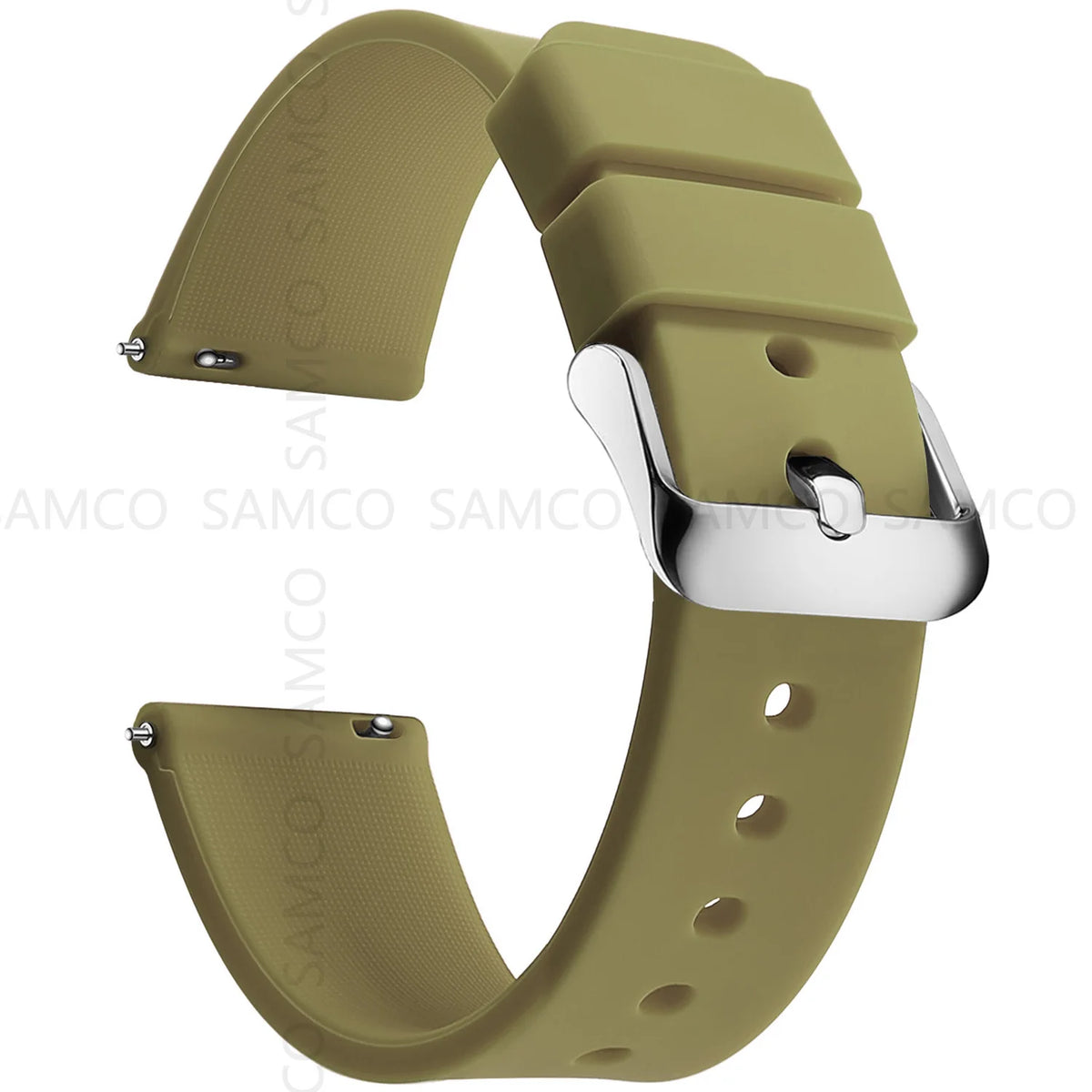 Silicone Quick Release Watch Bands 14–24mm for Samsung Galaxy, Garmin & Huawei - Soft Rubber Replacement Watch Straps