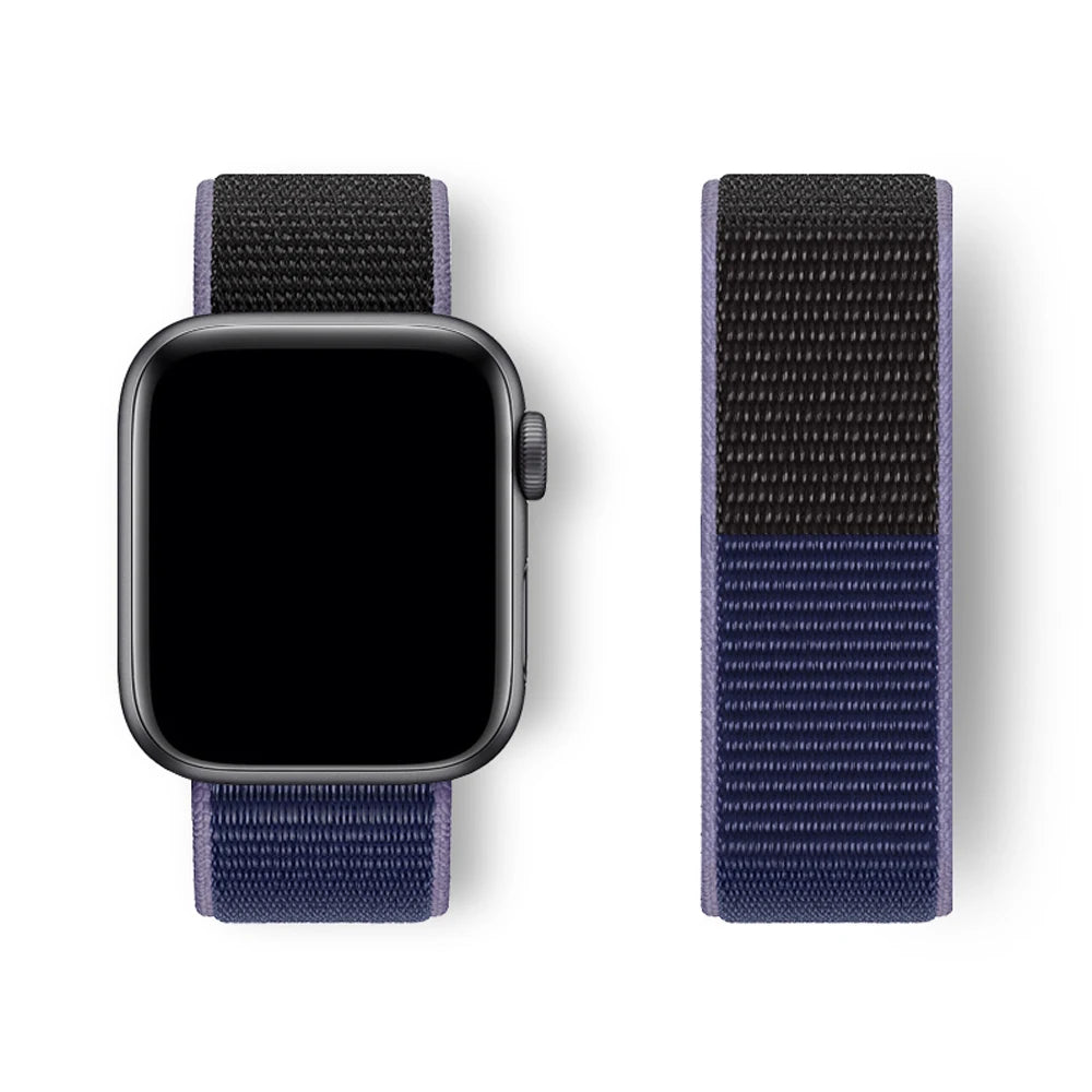 Sport Loop Strap for Apple Watch Band 40mm–49mm – Compatible with Series 3–10, SE & Ultra Adjustable Bracelet