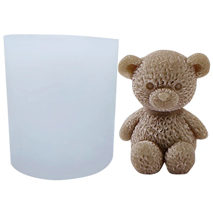 Cute Little Bear Silicone Mold – DIY Candle, Gypsum & Ornament Mold